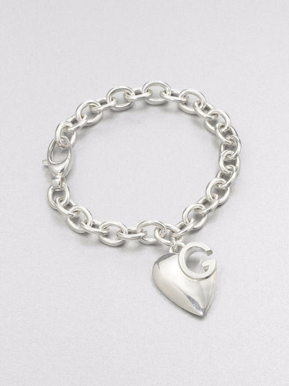 GUCCI GG CHARLOTTE HEART CHARM BRACELET