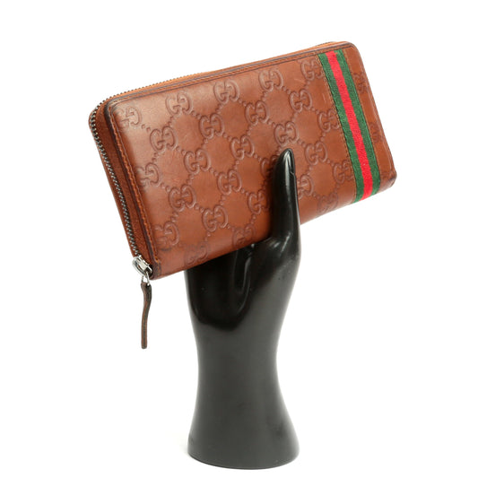 GUCCI Guccissima Zip Around Wallet - OUTLET FINAL SALE