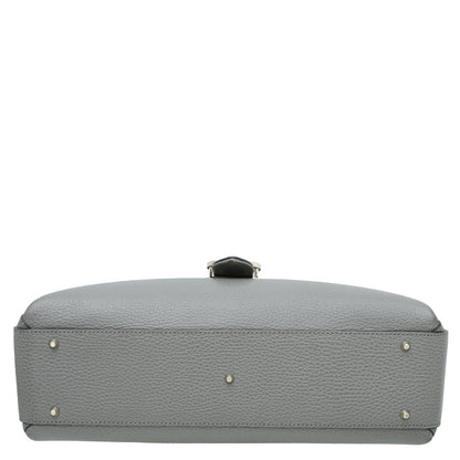 Gucci Grey G Interlocking Top Handle Medium Bag
