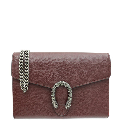 Gucci Burgundy Dionysus Mini Chain Shoulder Bag