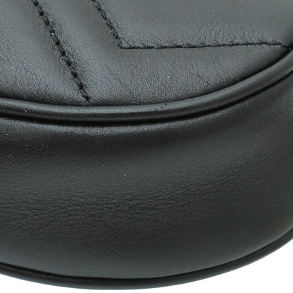 Gucci Black GG Marmont Mini Belt Bag