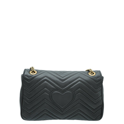 Gucci Black GG Marmont Medium Bag