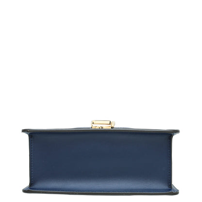 Gucci Navy Blue Sylvie Mini Top Handle Bag