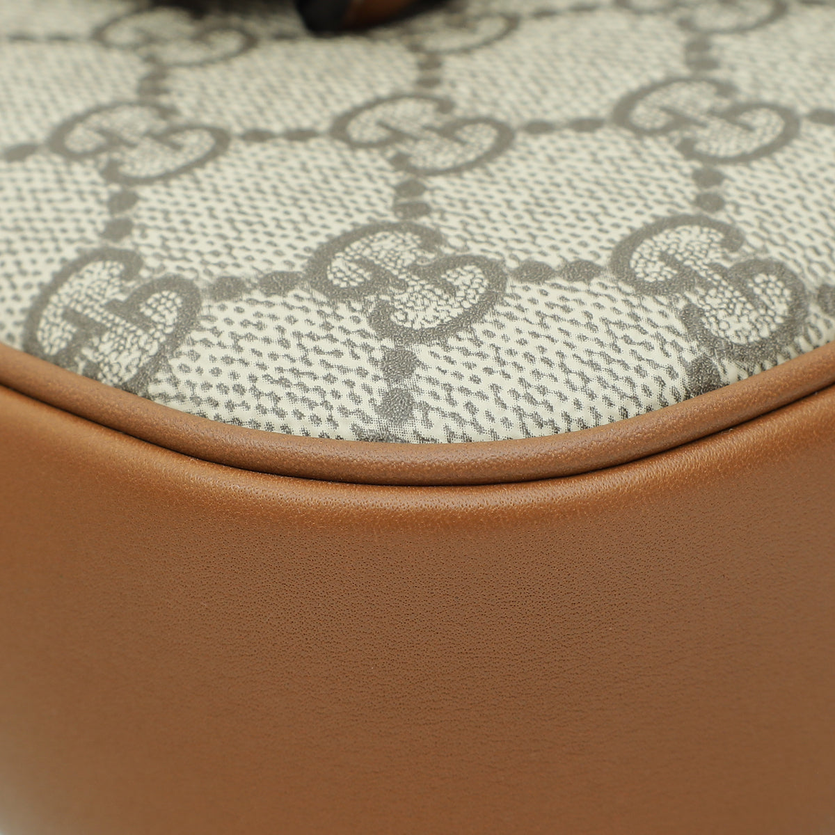 Gucci Bicolor GG Supreme Horsebit 1955 Flap Mini Bag