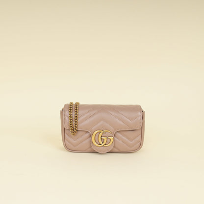 Gucci Dusty Pink GG Marmont Mini Bag
