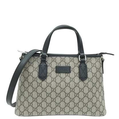 Gucci Bicolor GG Supreme Convertible Zip Tote Bag