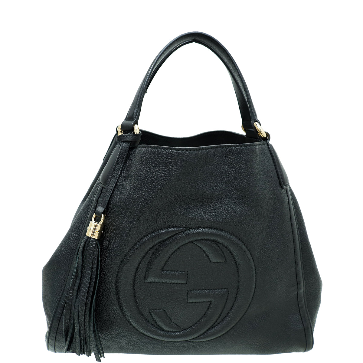 Gucci Black Soho Tassel Tote Medium Shoulder Bag