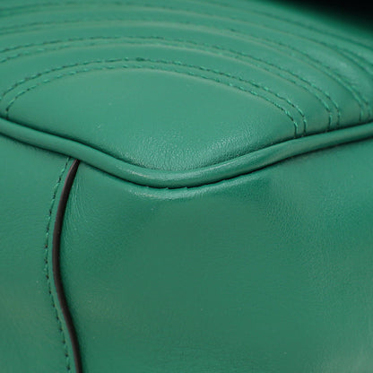 Gucci Green GG Marmont Top Handle Small Bag