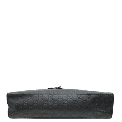 Gucci Black GG Guccissima Emily Large Shoulder Bag