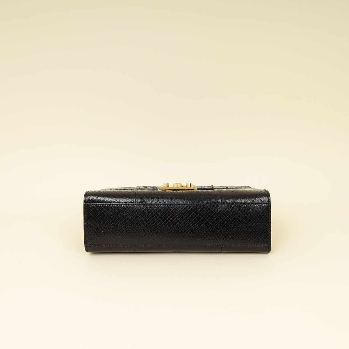 Gucci Black Python Padlock Medium Shoulder Bag