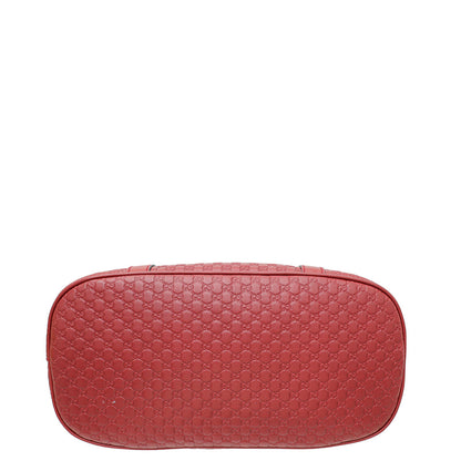 Gucci Red Microguccissima Dome Satchel Medium Bag