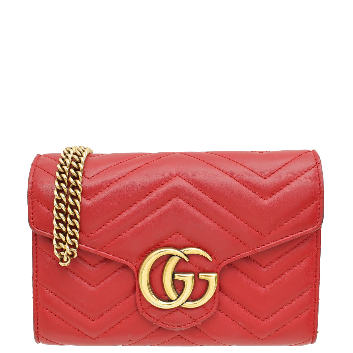 Gucci Red GG Marmont Super Mini Bag
