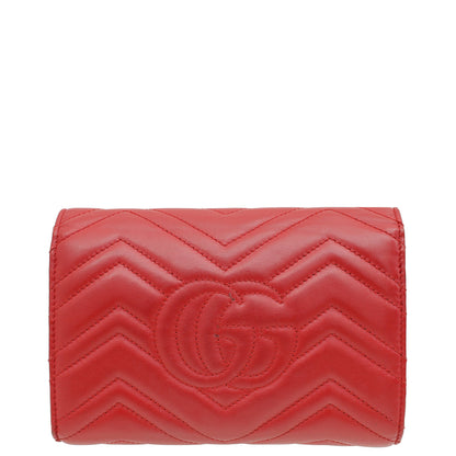 Gucci Red GG Marmont Super Mini Bag
