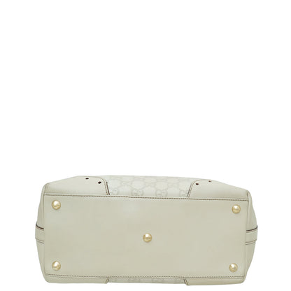 Gucci Ivory Guccissima Punch Tote Bag