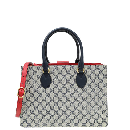 Gucci Bicolor GG Supreme Convertible Top Handle Bag