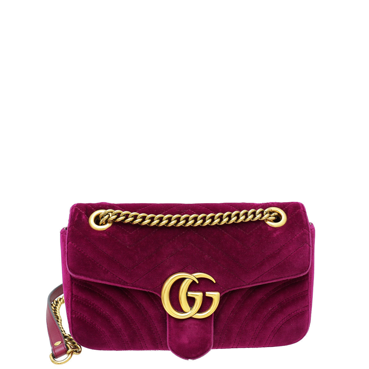 Gucci Violet Velvet GG Marmont Small Bag