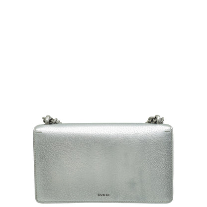 Gucci Metallic Silver Dionysus Small Shoulder Bag
