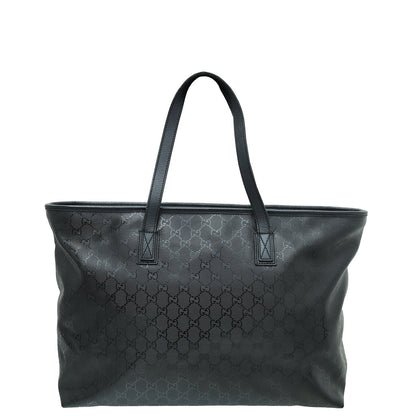 Gucci Black GG Imprime Tote Large Bag