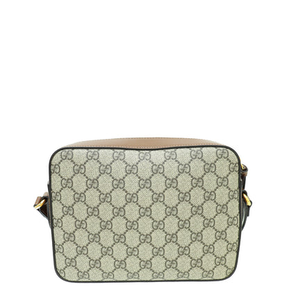 Gucci Bicolor GG Supreme Horsebit 1955 Small Shoulder Bag