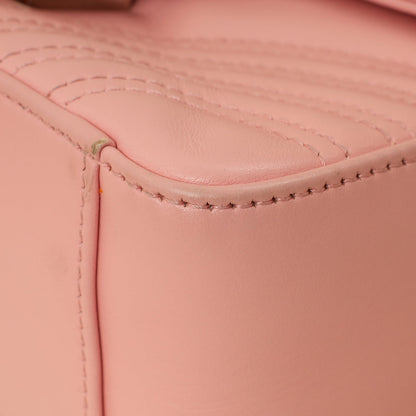 Gucci Pink GG Marmont Top Handle Small Bag