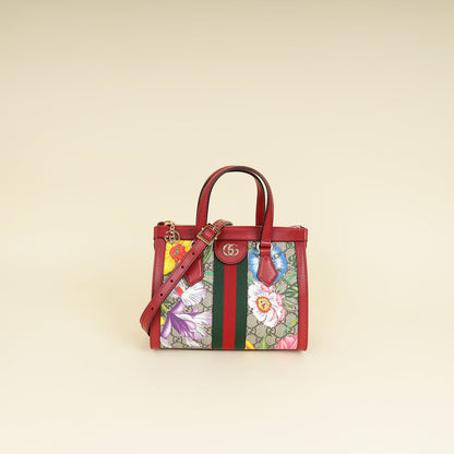 Gucci Multicolor GG Flora Ophidia Tote Small Bag