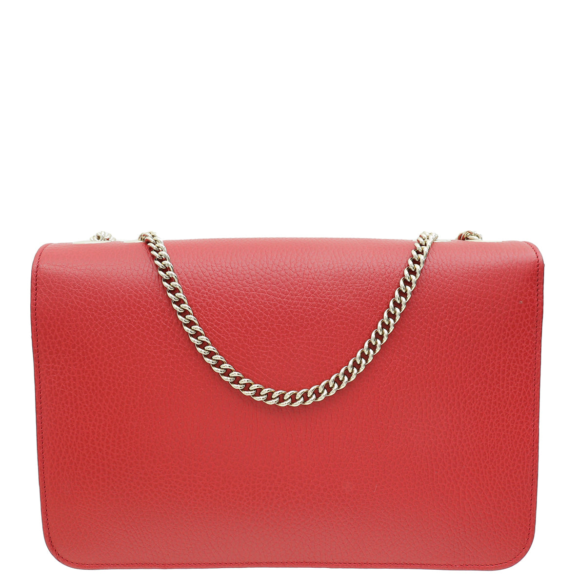 Gucci Red Interlocking G Flap Medium Shoulder Bag