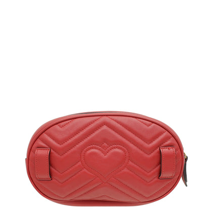 Gucci Red GG Marmont Small Belt Bag