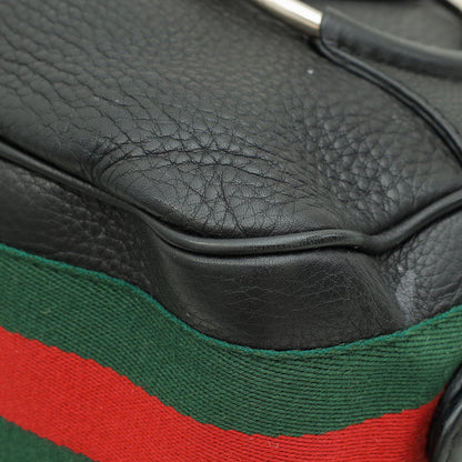 Gucci Black Vintage Web Horsebit Heritage Hobo Bag