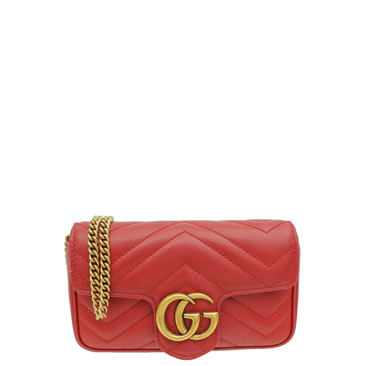 Gucci Red GG Marmont Super Mini Bag