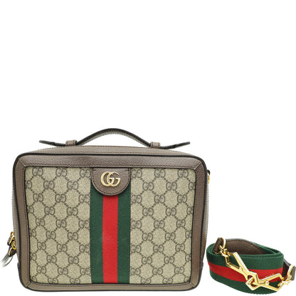 Gucci Bicolor GG Supreme Small Ophidia Top Handle Bag