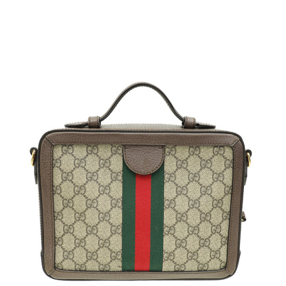 Gucci Bicolor GG Supreme Small Ophidia Top Handle Bag