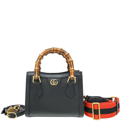 Gucci Black Mini Diana Tote Bag