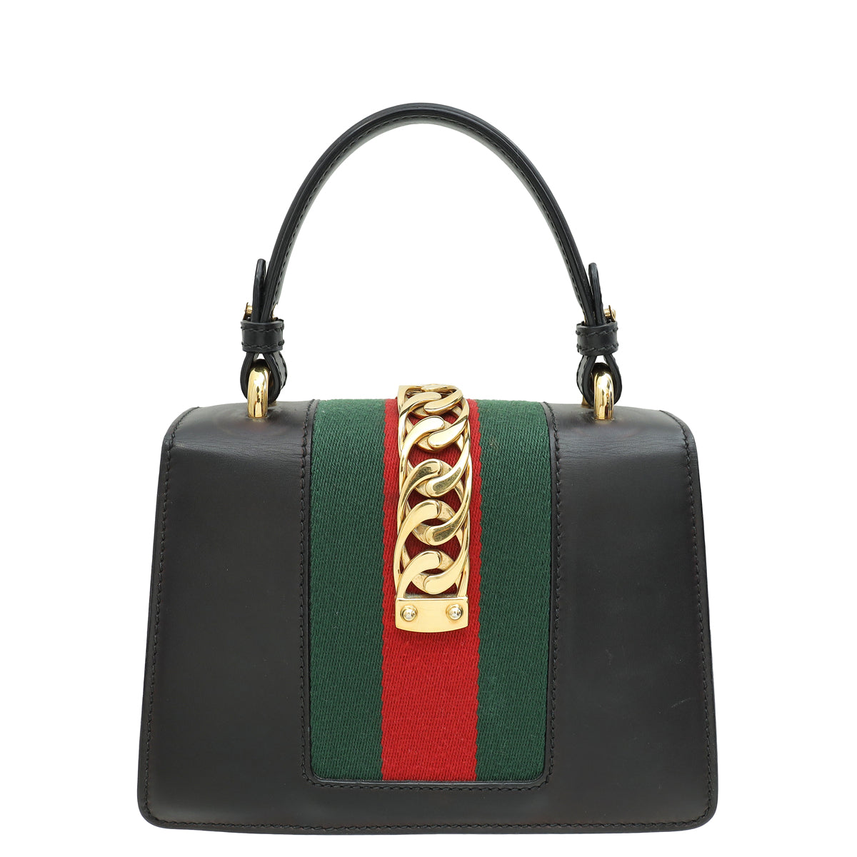 Gucci Black Sylvie Mini Top Handle Bag