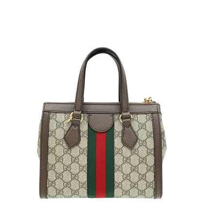 Gucci Ebony GG Supreme Ophidia Small Tote Bag