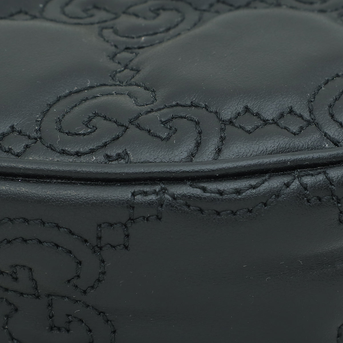 Gucci Black GG Matelasse Mini Hobo Bag