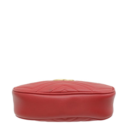 Gucci Red GG Marmont Small Belt Bag