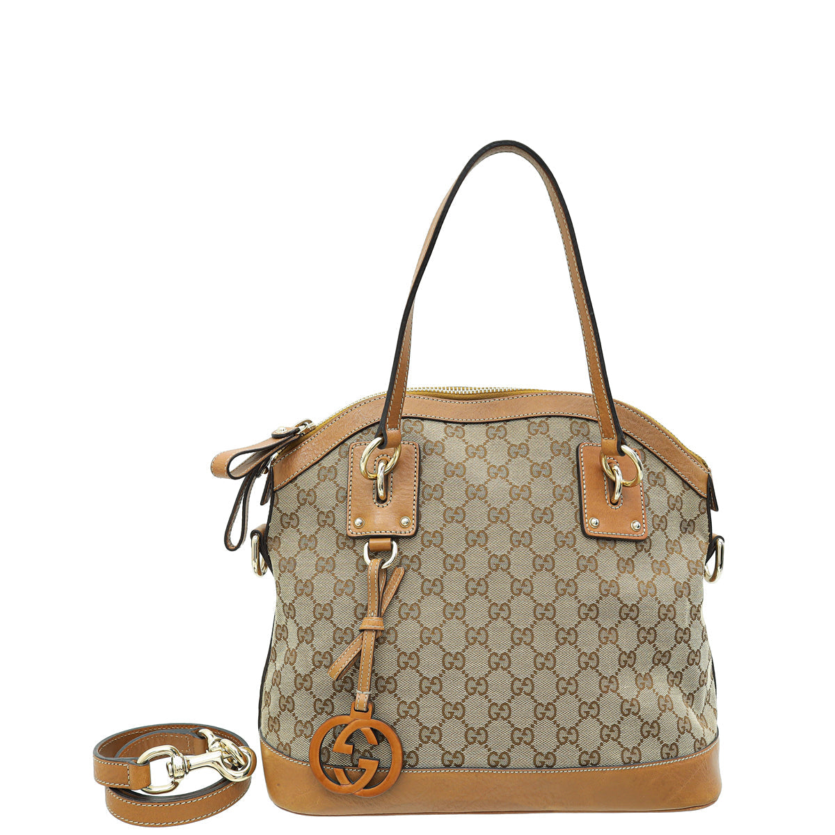 Gucci Bicolor GG Interlocking Dome Satchel Bag