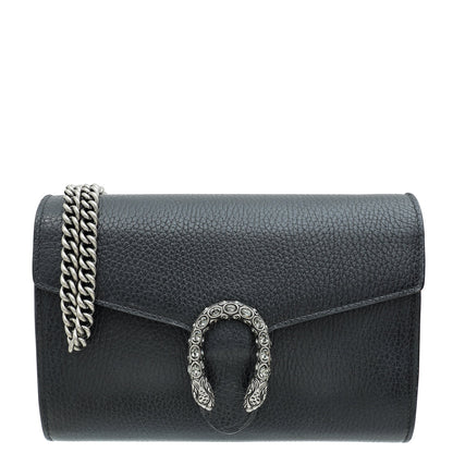 Gucci Black Crystal Dionysus Mini Chain Shoulder Bag