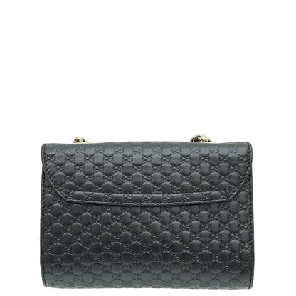 Gucci Black GG Microcannage Emily Mini Bag