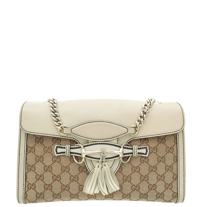 Gucci Bicolor GG Emily Medium Shoulder Bag