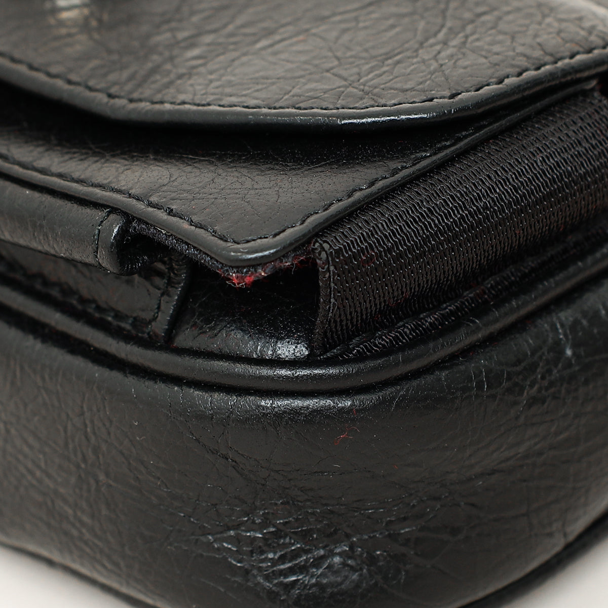 Gucci Black Cracked Morpheus Belt Bag