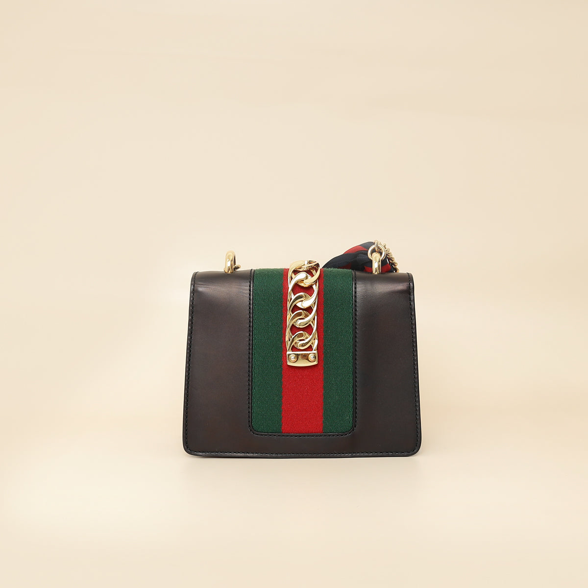 Gucci Black Sylvie Mini Chain Shoulder Bag