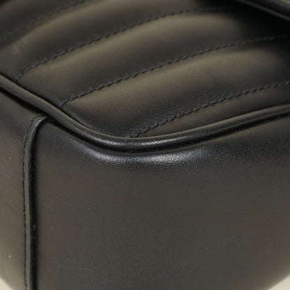 Gucci Black Mix Quilt GG Marmont Medium Shoulder Bag
