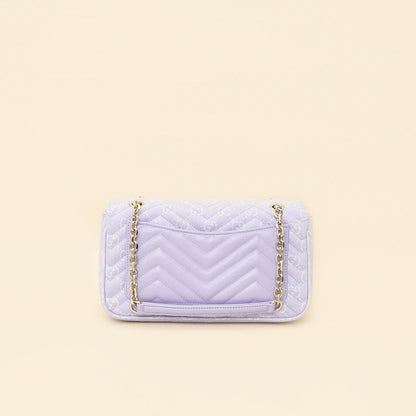 Gucci Lilac GG Denim GG Marmont Medium Shoulder Bag