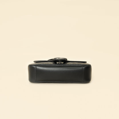 Gucci Black GG Marmont Small Shoulder Bag