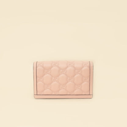 Gucci Light Pink GG Matelasse Wallet on Chain