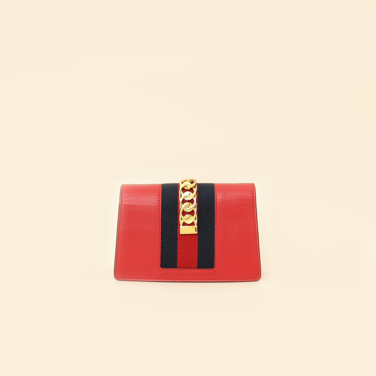 Gucci Red Super Mini Sylvie Chain Bag