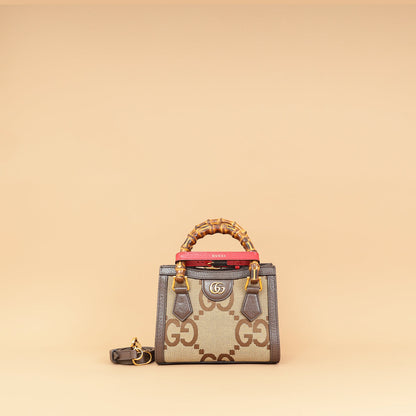Gucci Bicolor Jumbo GG Mini Diana Tote Bag