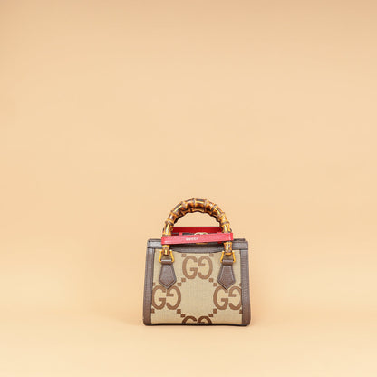 Gucci Bicolor Jumbo GG Mini Diana Tote Bag