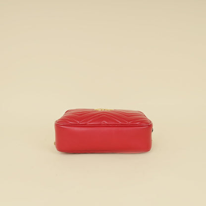 Gucci Red GG Marmont Camera Small Bag
